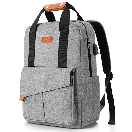 Mochila Hombre Mujer  Computadora Portatil de 15.6 Pulgadas con Puerto de Carga