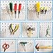 FRIMOONY Pegboard Hooks Assortment with Pegboard Bins, Peg Locks, for Organizing Various Tools, 80 Piece