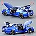 ERBADIHAGO Toy Car Compatible for Skyline GTR R34 Model Car 1/32 Die-cast Metal Toys with Light and Sound Pull Back Collectible Model for Children Age 3 + Year Old Festival Gift(Blue)