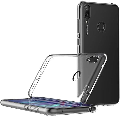 Miniatura 3 de Funda para Huawei Y7 2019 / Y7 Prime 2019 (6.26 pulgadas) TPU suave goma gel parachoques transparente contraportada
