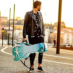 Housse étanche pour guitare acoustique avec double bandoulière et poche phare et ciel avec nuages, Multicolore 03., 42… - Les Beatles, Paul McCartney, John Lennon, RIngo Starr, George Harrison Housse étanche pour guitare acoustique avec double bandoulière et poche phare et ciel avec nuages, Multicolore 03., 42… – Image 6
