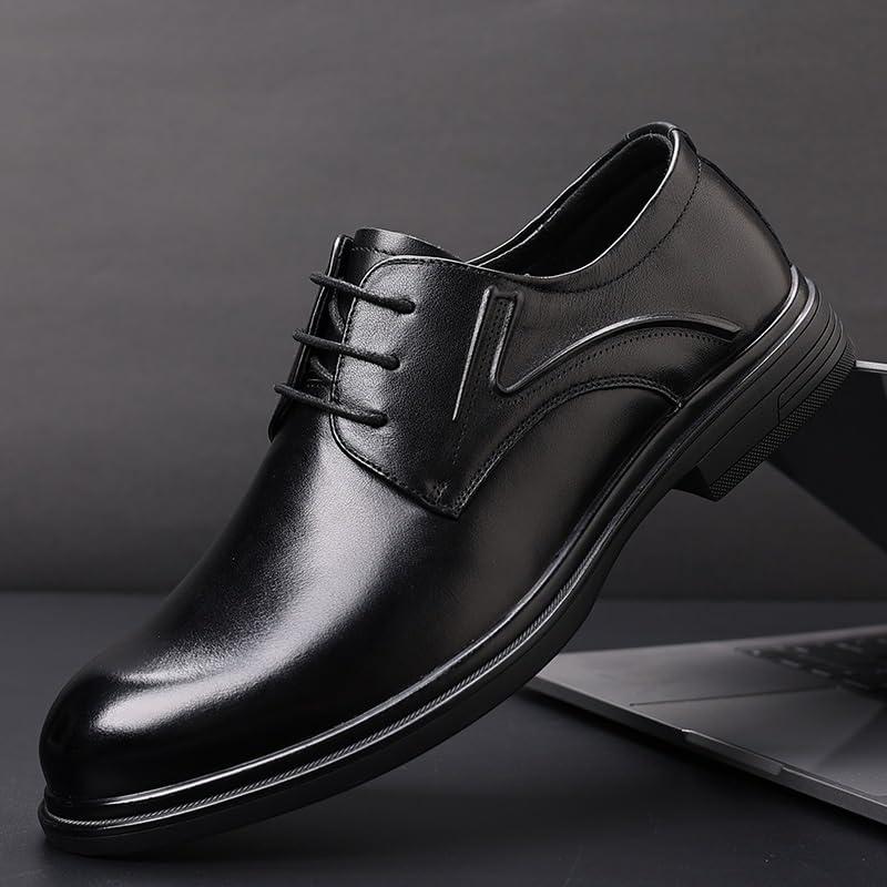 Men's Dress Shoes Non Slip Casual Business Work Formal Oxfords Shoes Classic Lace Up Tuxedo Derby Shoes for Men2