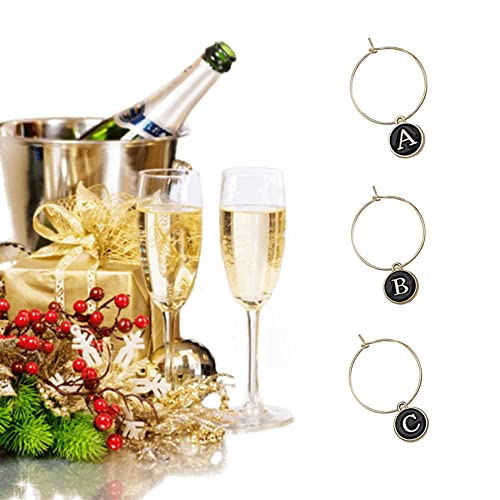 38 Pieces Wine Glass Charms Markers Tags Wine Charms For Stem Glasses Wine Glass Rings Name Tags Set For Family Gathering Wedding Birthday Party, Wine Tasting Party Decorations #TOP3