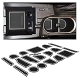 Custom Fit Cup Holder and Door Liner Accessories for 2018 2019 Subaru Impreza and Crosstrek 14-pc Set (White Trim)