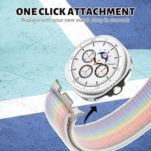 Image of 3 Pack Nylon Loop Band for Samsung Galaxy Watch 9 /8 40 /44mm 8 Classic 46mm | Soft Fabric, Sport Adjustable Strap, Replacement Wristband for Samsung Galaxy Watch 9 8 44mm 40mm /8 Classic 46mm Men Women