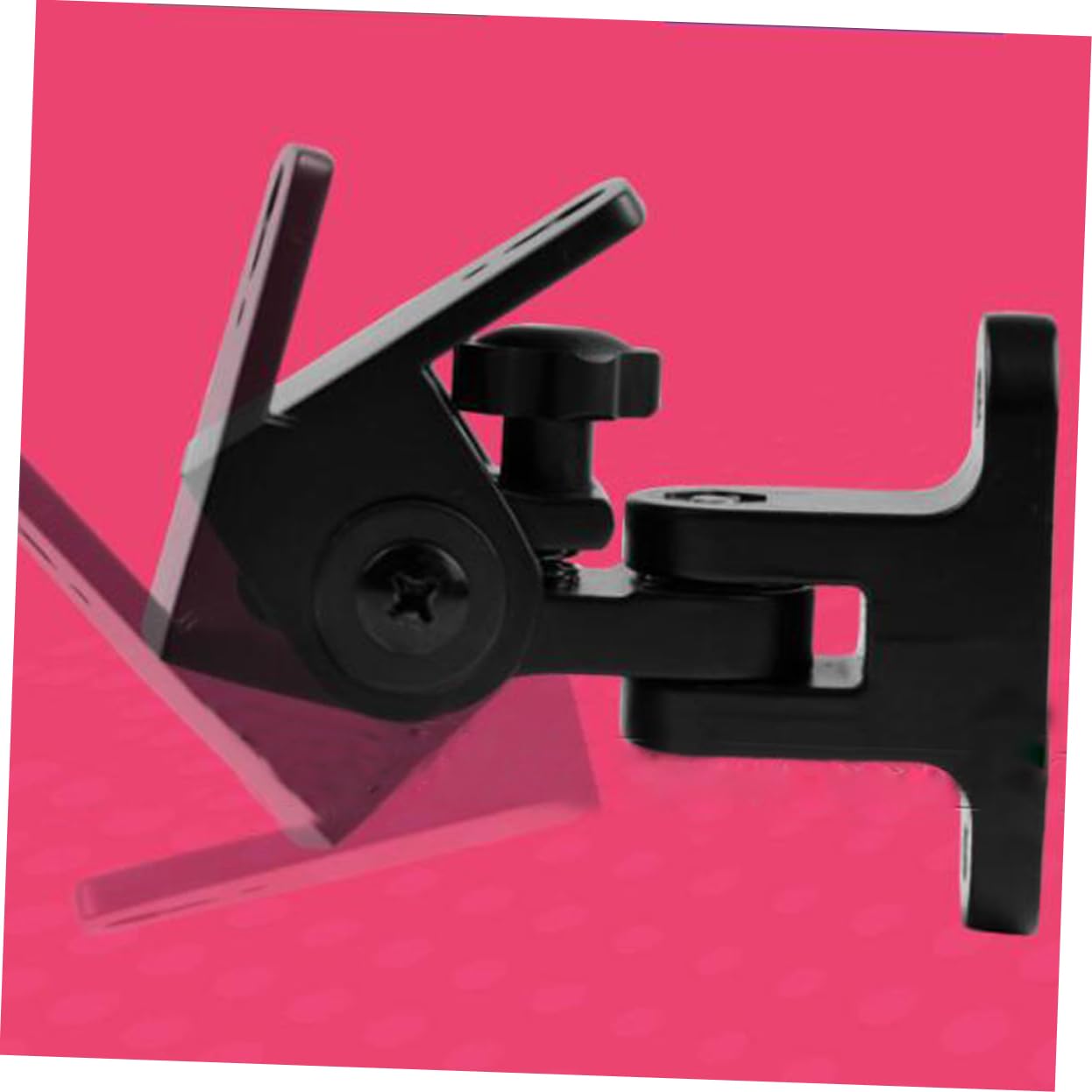 Support Mural pour Haut-Parleur, 2 Pièces, Alliage de Zinc Noir, Réglage D’Angle, pour Enceinte Surround
