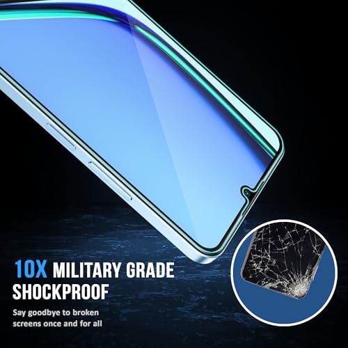 Image of ArmourPro Military Grade Gorilla Tempered Glass Compatible For Realme Narzo N61, C63, C61, C51, C53, Narzo N63 and N53 (6.74 Inch) With Installation Kit | Edge To Edge Coverage | Black, Pack of 2