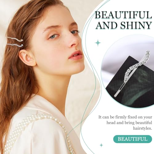 Kristall Haarnadeln, 8 Stück Strass Bobby Pin, Diamant Haarspangen, Glänzende Haarspangen, Metall Haarschmuck für Frauen Mädchen Dame