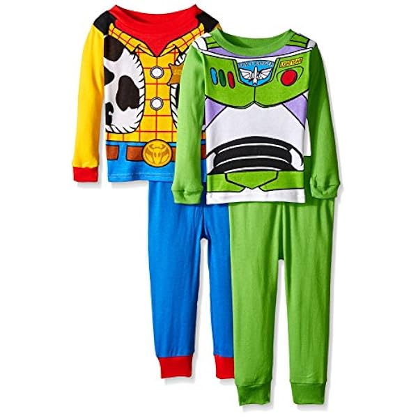 Disney Conjunto de pijama de toy story de ropa de dormir de personajes para niños 4 pieza
