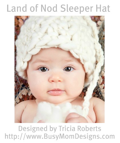 Image of Crochet Pattern - Land of Nod Sleeper Cap - Easy/Beginner Hat Pattern by Busy Mom Designs