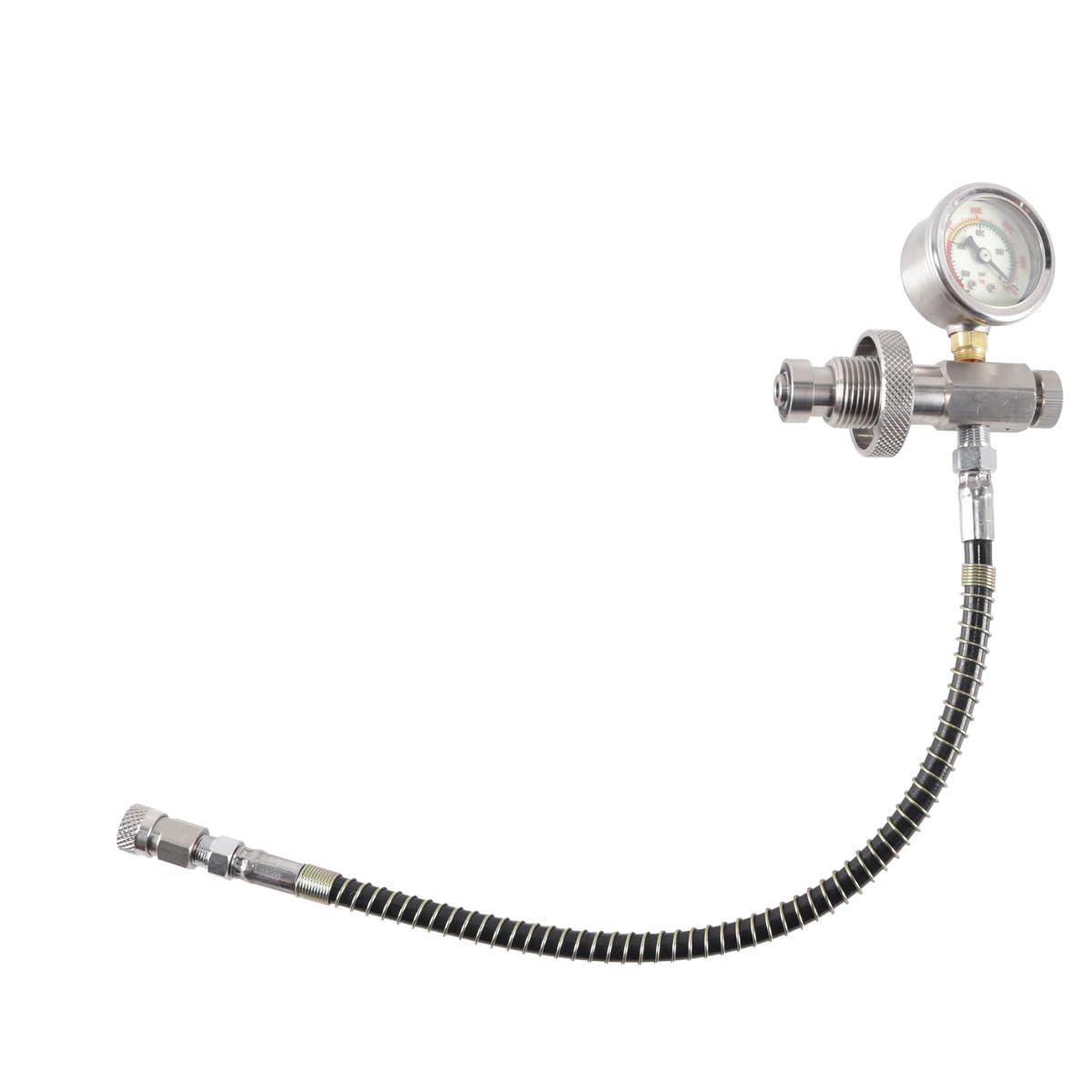 Ausi Adaptateur de recharge pour station de remplissage de bouteille de plongée, tuyau souple de 15 pouces, pour recharge d'air PCP