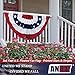 Anley US National Pleated Fan Flag, 3x6 Feet American Bunting Flags Patriotic Stars & Stripes - Sharp Color and Fade Resistant - Canvas Header and Brass Grommets - United States 3 x 6 Feet Half Fan Banner