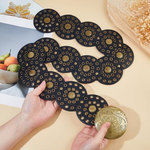 DICOSMETIC 1.05M Women's Boho Disc Belt Vintage Waist Belt Wide Western Leather Belts 9cm Wide Cowgirl Belts for Skirts Dress3