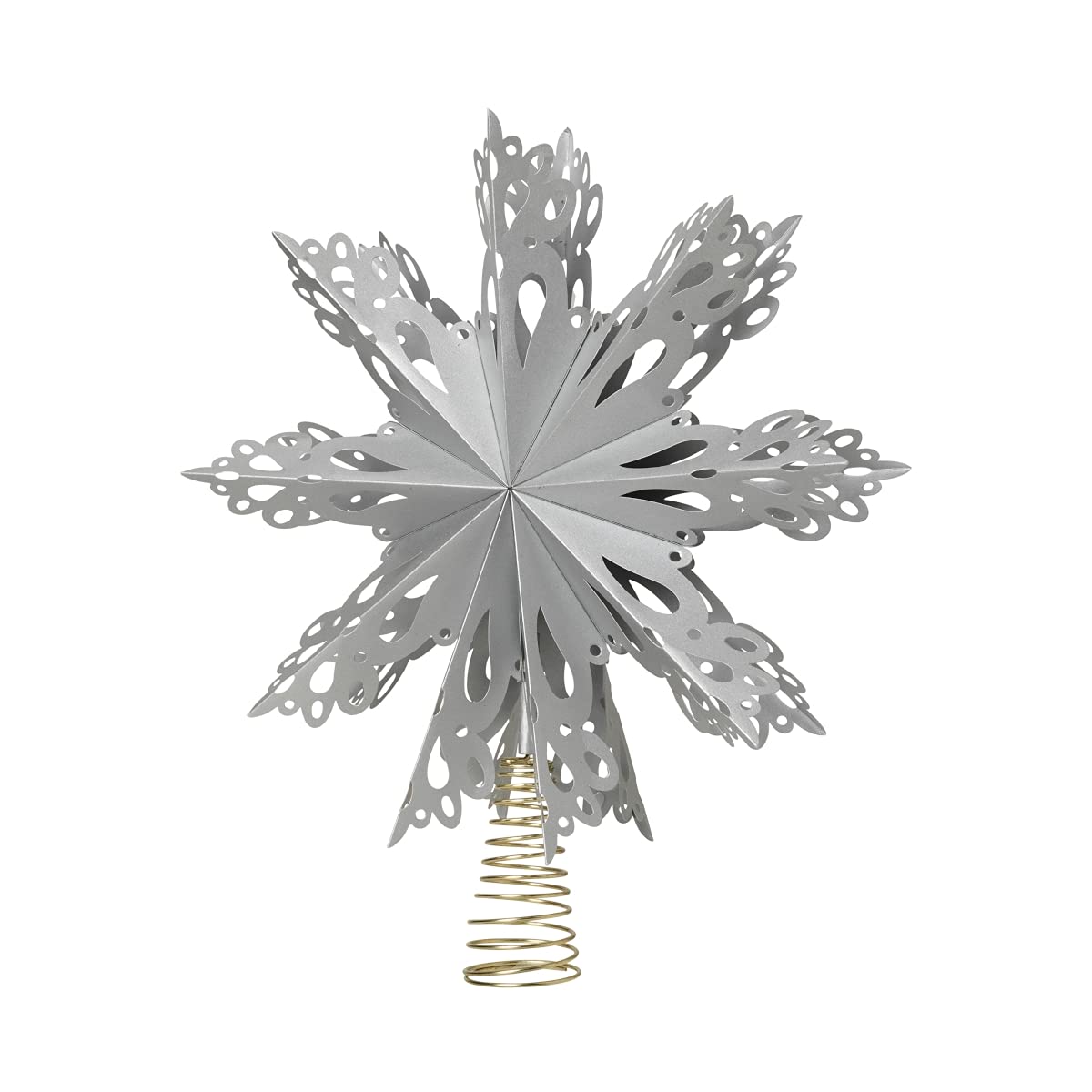 Punta para árbol de Navidad plateada de 30 cm Broste Copenhagen adorno de papel