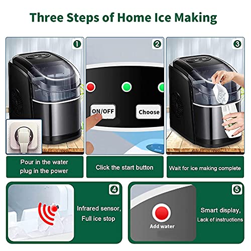 Máquina de Hielo de Mostrador 33 Libras en 24h 9 Cubos en 8 Minutos miniatura 2