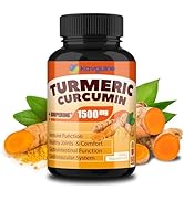 Kavguine Turmeric Curcumin Supplement 1650mg Organic Turmeric Capsules with 95% Curcuminoids Blac...
