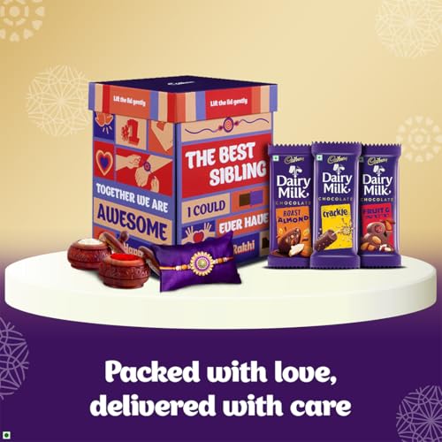 Image of Cadbury Dairy Milk Chocolate Surprise Gift Box with Free Rakhi, 144 g