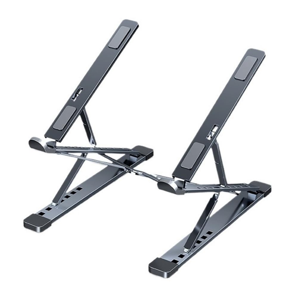 Evita dolor de cuello con este soporte de portátil ajustable de aluminio gris 7