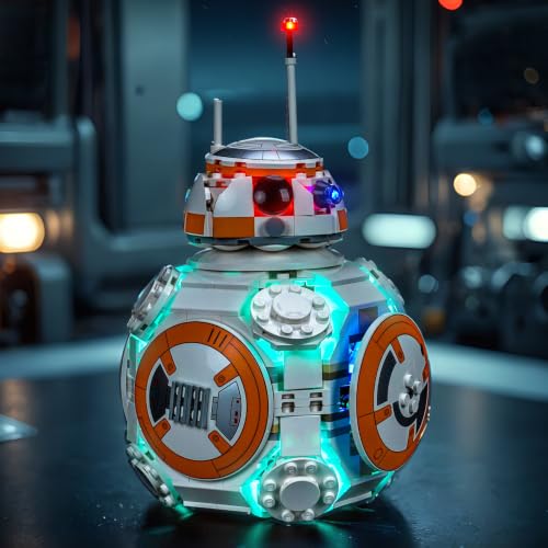 LocoLee Light kit Compatible with Lego 75452 BB-8 Astromech Droid- No Actual Model Only Lights, LED Lighting Accessories Compatible with Lego 75452