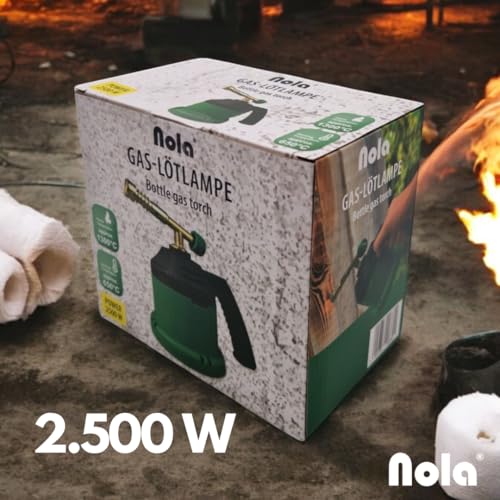 NOLA Lötbrenner, Lötlampe, Gasbrenner für Stechkartuschen Werkstatt Brenner für 190g Stechgaskartuschen, Kartuschenbrenner, Bunsenbrenner, Flambierbrenner - das Original Art.869 (1)