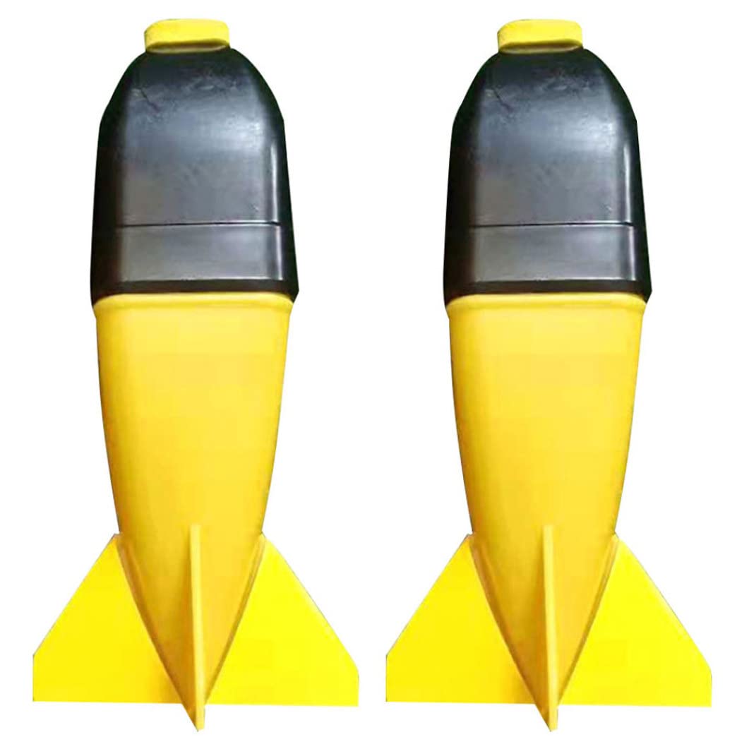 NIDONE Fishing Bait Rocket Feeder Fishing Spomb Rocket Float Lure Bait Holder Carp Fishing Accessories 2PCS Yellow