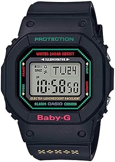 طقم ساعة رقمية لكلا الجنسين من "كاسيو" موديل جي-شوك وبيبي جي LOV-19B-1DR بسوار من البلاستيك المطاطي - قطعتان، أسود, أسود، ديجيتال