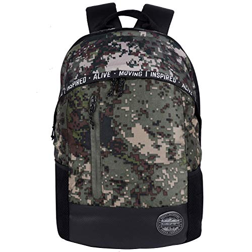 Image of Gear Statement Century 28 Ltrs Black-Camo Multipurpose Backpack for school, college, casual use (BKPSMTCNT0114)
