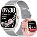 coioc Smartwatch Damen mit Telefonfunktion, 1.85 Zoll HD Fitnessuhr, 120+ Sportmodi, IP68 Wasserdicht Fitness Tracker mit Herzfrequenz, Champagnerrosa