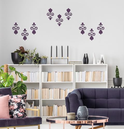 Asian Paints Royale Play Decor Stencil for Wall Painting | Chandelier Design | Reusable Stencil Painting for Home Decoration