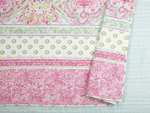 Jessica Simpson Palm Beach Quilt Set, Twin, Pink #TOP3