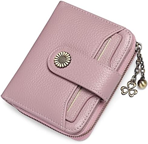 SENDEFN Purses for Women Genuine Leather Small Bifold Compact Womens Wallet with RFID Protection