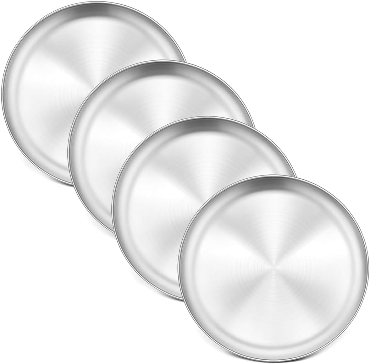 Bandeja de aluminio para pizza, 12 pulgadas, borde ancho – Paquete de 4