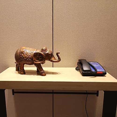 Howfield Home Decor Wealth Elephant Statue - 14.6 Inch Big Elephant Figurine, Lucky Feng Shui Elephant Sculpture，House Warming Gift Home Décor (Bronze) #TOP5