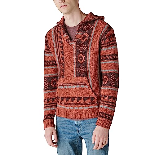Lucky Brand Men's Southwestern Print Baja Sweater