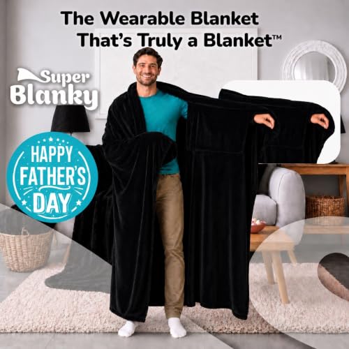 Image of Super Blanky Wearable Blankets for Women & Men, Graduation Day Gift for Her, Cozy Gifts for Women, Wife Birthday Gifts Ideas