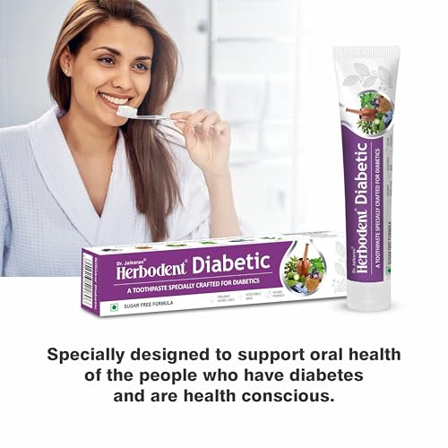 Herbodent® Zahnpasta für Diabetiker, 100 g, 1 Stück, speziell für Diabetiker, SLS- und zuckerfreie Formel, 7 Bio-Kräuter – Jamun… – Ansicht 6