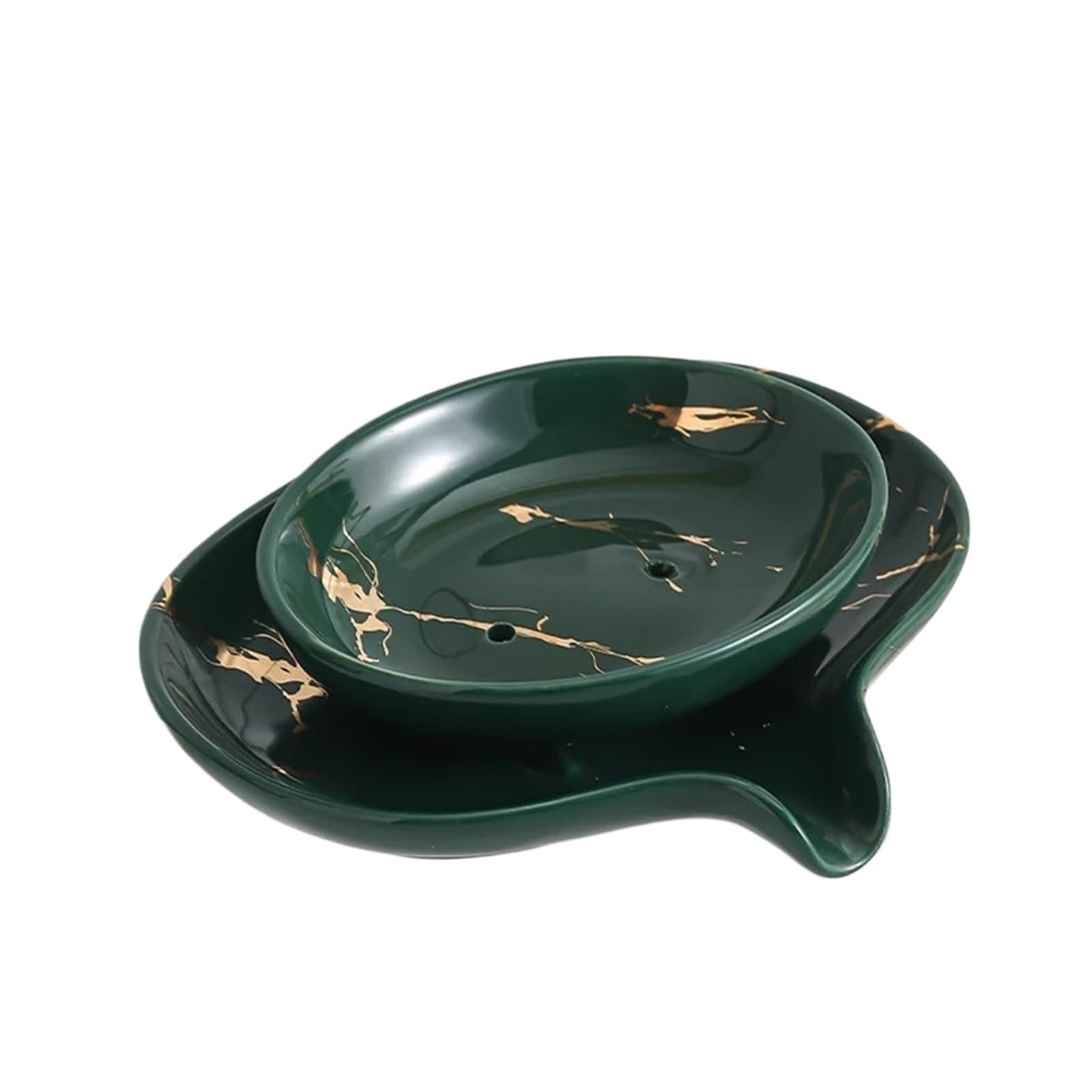 Jfnklfg Color1 Ceramic Soap Dish Drain Soap Holder Ceramic Box