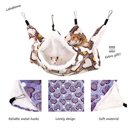 Lahabema 2 Pcs Hamster Hammock Guinea Pig Rat Squirrel Rabbit Sugar Glider Hanging Hammock For Small Animals Chinchilla Parrot Ferret #TOP3