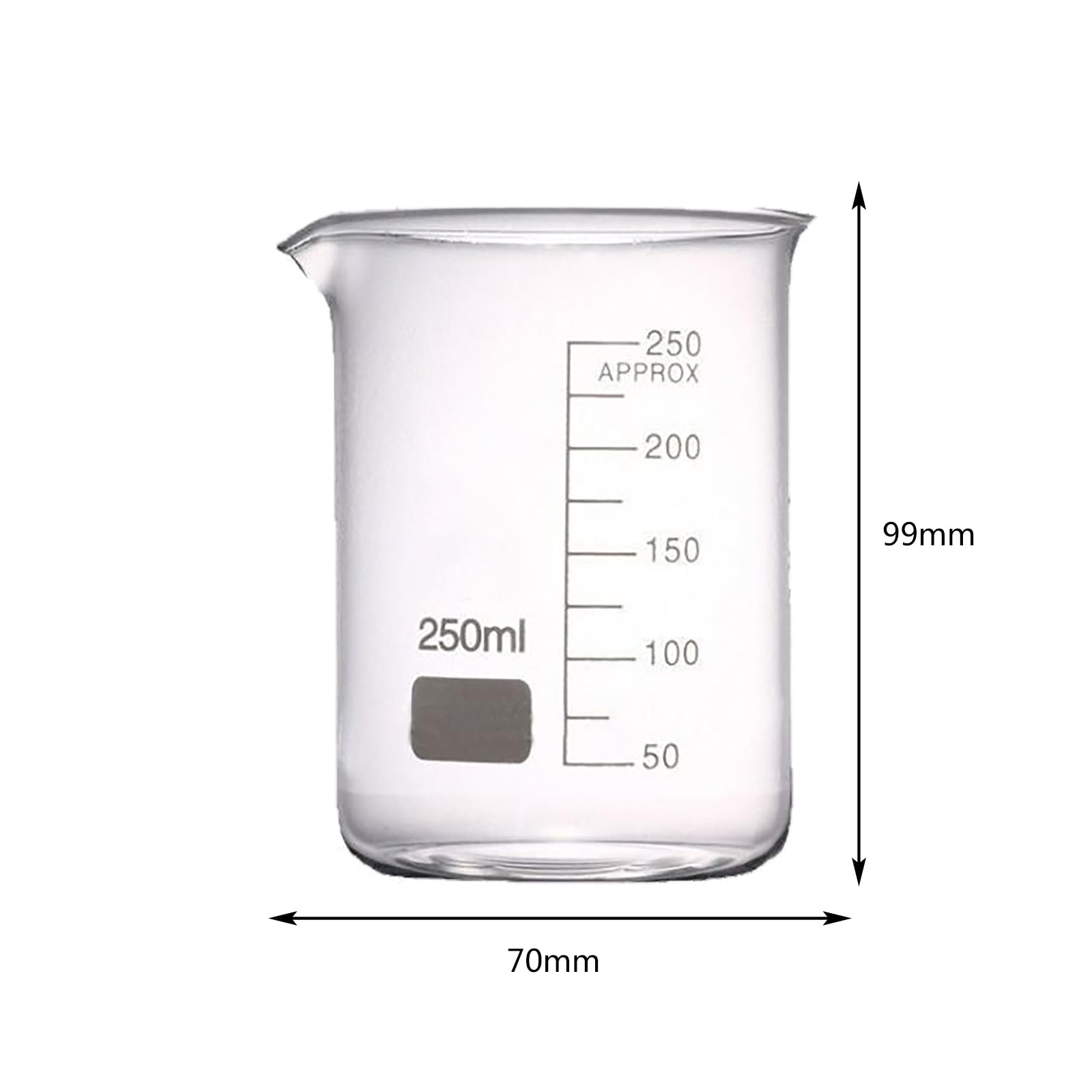 Szklany kubek wysokiej klasy Zagęszczona, niska forma, zlewka miarowa ze szkła borokrzemianowego z wylewką, laboratoryjna, 25-10000 ml(1000ML)