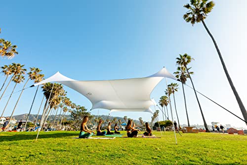 Image of Neso Party Tent, 8 Ft Height, 11X22 Ft, 23 Pounds, Canopy Event Tent for On and Off The Beach (White)
