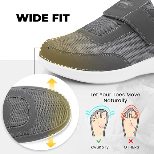 Men's Wide Diabetic Shoes with Air Cushion | Relax Series, Comfort for Swollen Feet, Bunions, Edema | Size 7.5-12.5 Wide2