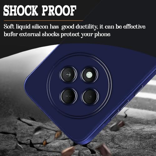 Image of Back Cover for Oppo F27 5G | Full Camera Protection | Premium Liquid Silicon Case | Flexible Bumper Case for Oppo F27 5G (Dark Blue)