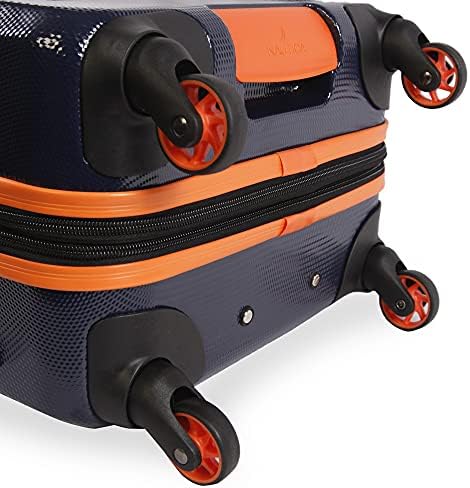 Nautica Birch Hardside Spinner Luggage, Navy/Orange, Carry-On 21