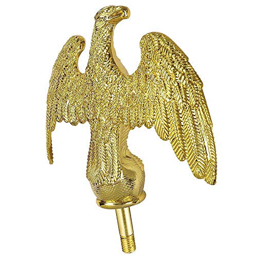Yeshom Handcrafted Gold Eagle Finial Flagpole Plastic Top for 20'/25'/30' Telescopic Outdoor Yard Garden Flag Pole - Thumbnail 2