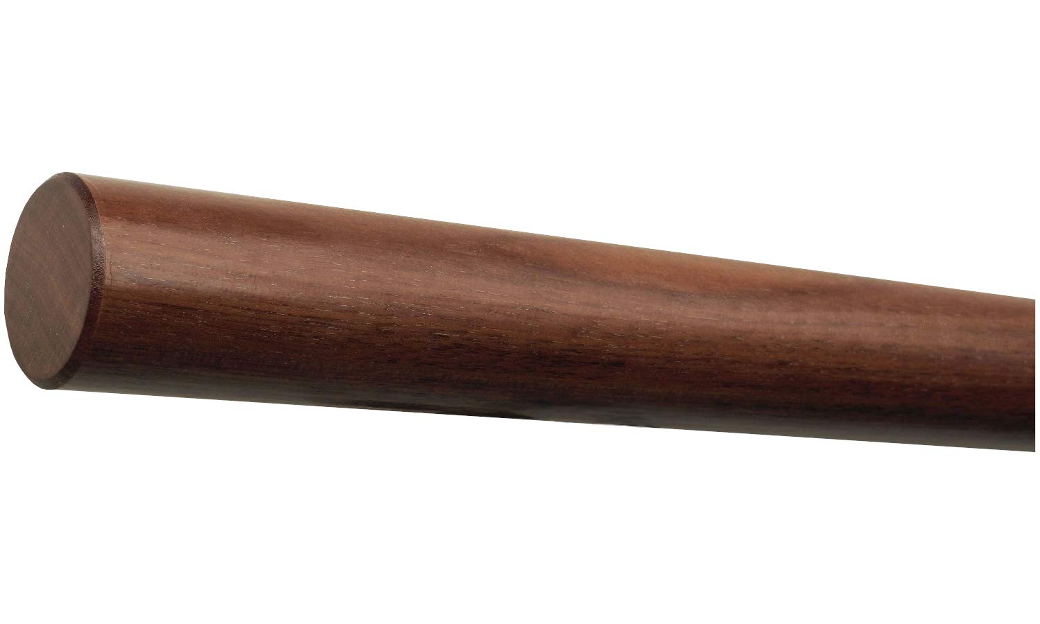 Corrimano in noce verniciato Ø 42 mm con estremità lavorate senza supporto. Lunghezza: