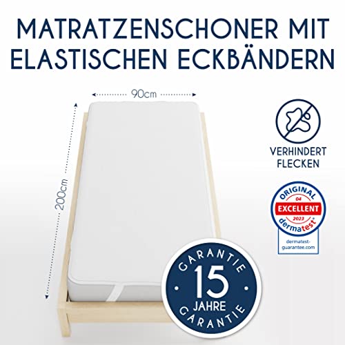 Dreamzie - Matratzenschoner 90 x 200 - Wasserdicht - Baumwolle – Ansicht 2