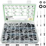 900 Pcs Black Pop Rivets Assortment Kit with Washers, SAE Aluminum Blind Rivets, 14 Sizes Metal Pop Rivet...