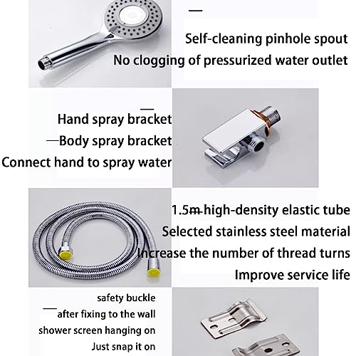 Ensemble de pare-douche à effet pluie avec écran LED connecté - 6