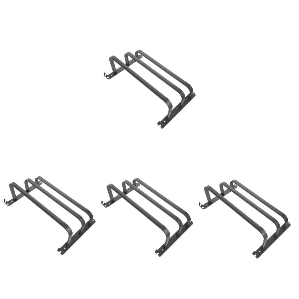 Porte-serviettes gain de place aluminium lot de 4 pour optimiser les petites salles de bain