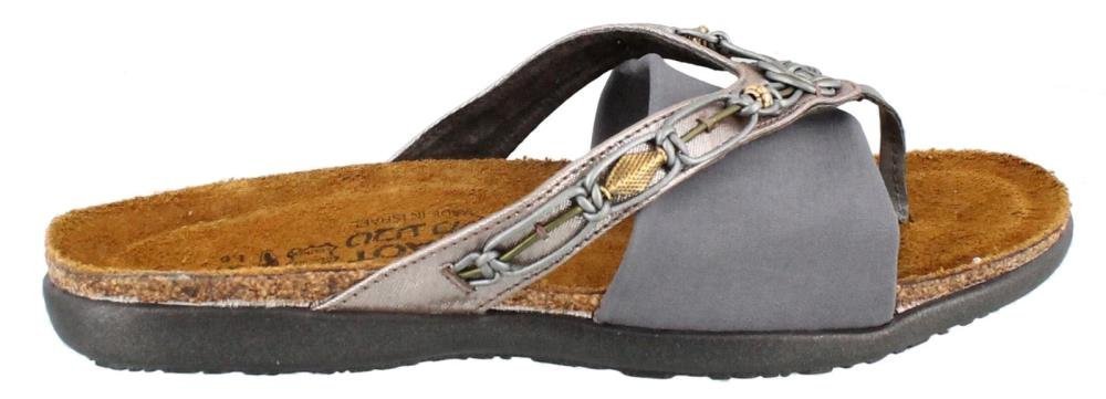 Naotfootwear Womens Jennifer Silver Threads Lthr Gray Suede Gray